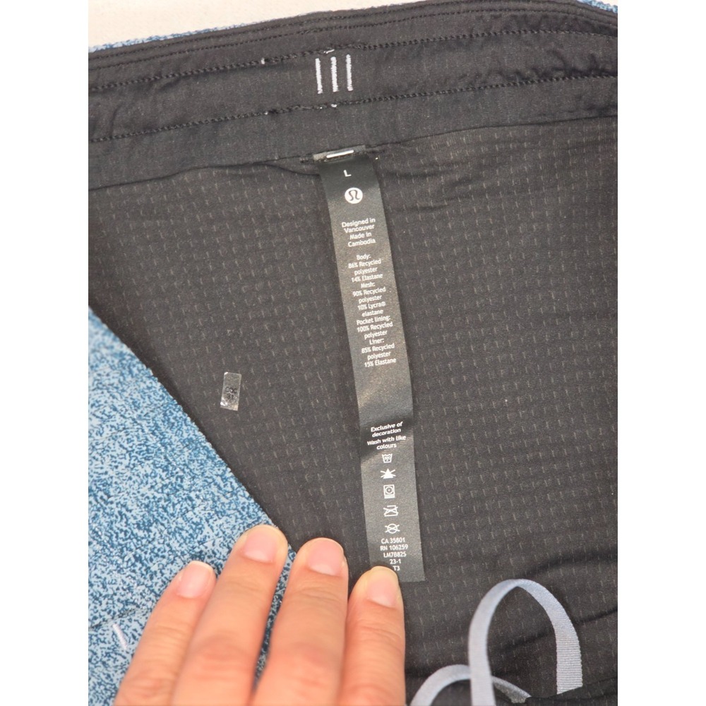 Lululemon Pace Breaker 5" Shorts Lined Blue Men's Large - Picture 4 of 7